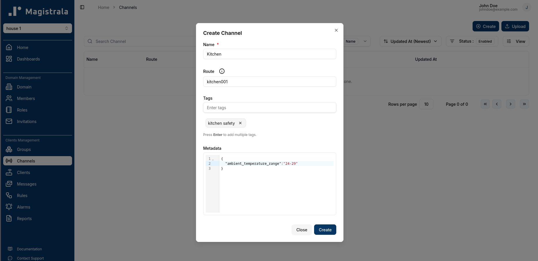 Create Channel Modal